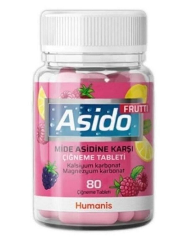 Asido Frutti Takviye Edici Gıda 80 Tablet takviye gıda orjinal urun mineral vitamin