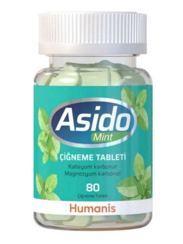 Asido Mint Takviye Edici Gıda 80 Tablet takviye gıda orjinal urun mineral vitamin