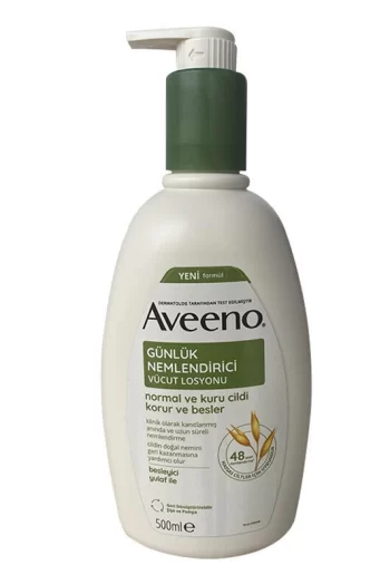 Aveeno Günlük Nemlendirici Vücut Losyonu 500 ml bitkisel cilt bakim losyon nemlendirici