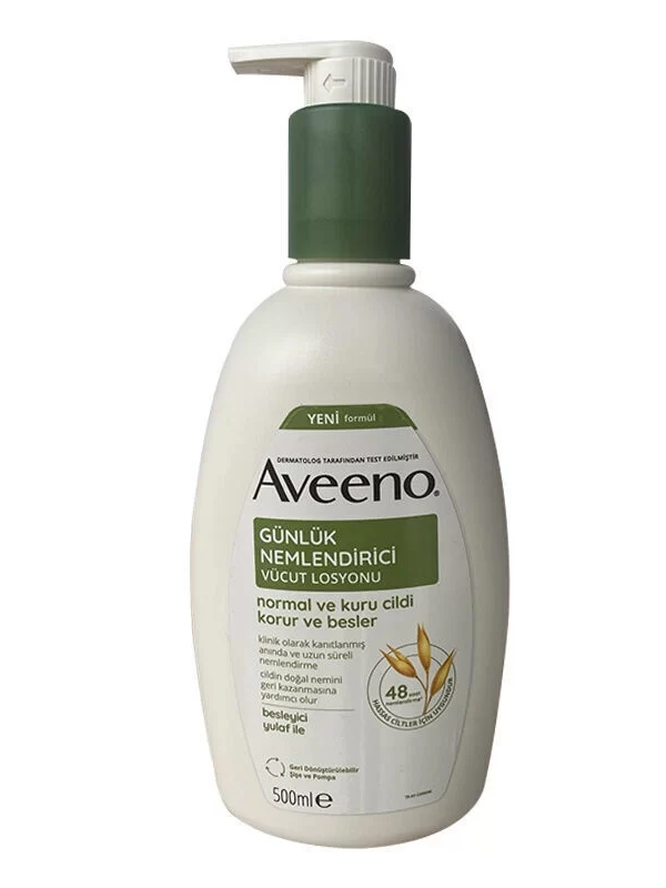 Aveeno Günlük Nemlendirici Vücut Losyonu 500 ml bitkisel cilt bakim losyon nemlendirici