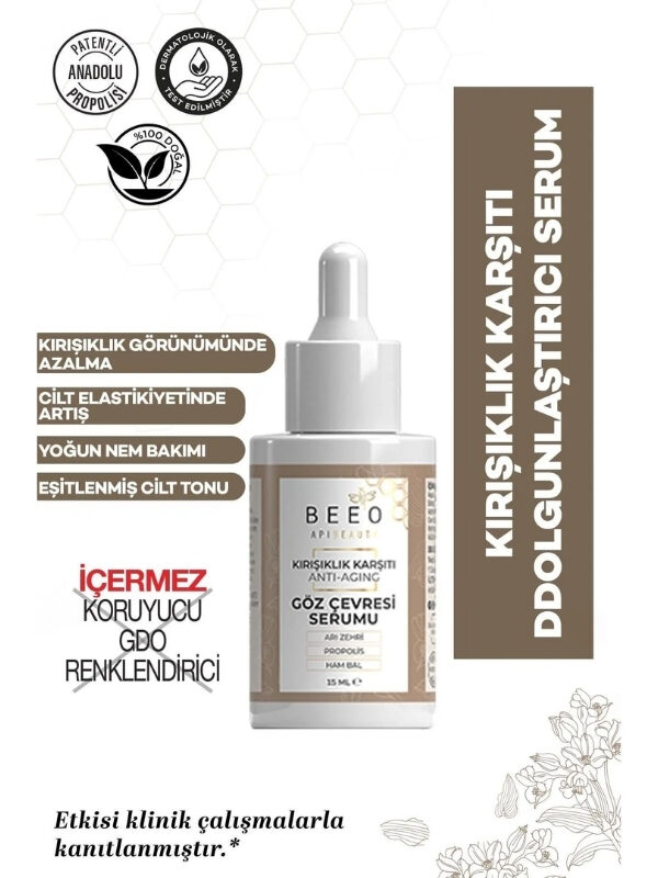 Beeo Apibeauty Propolisli Anti-Aging Göz Çevresi Serumu 15 ml yuz cilt bakim serum goz