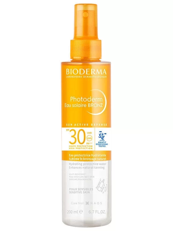 Bioderma Photoderm Bronz Sun Protective Water Spf 30 Bronzlaştırıcı Güneş Koruyucu Yüz Vücut Saç 200 ml