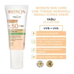 Bioxcin Sun Care Yağlı Ciltler için Güneş Kremi SPF 50+ 50 ml - Renkli yuz gunes koruyucu renkli