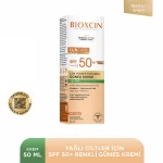 Bioxcin Sun Care Yağlı Ciltler için Güneş Kremi SPF 50+ 50 ml - Renkli yuz gunes koruyucu renkli