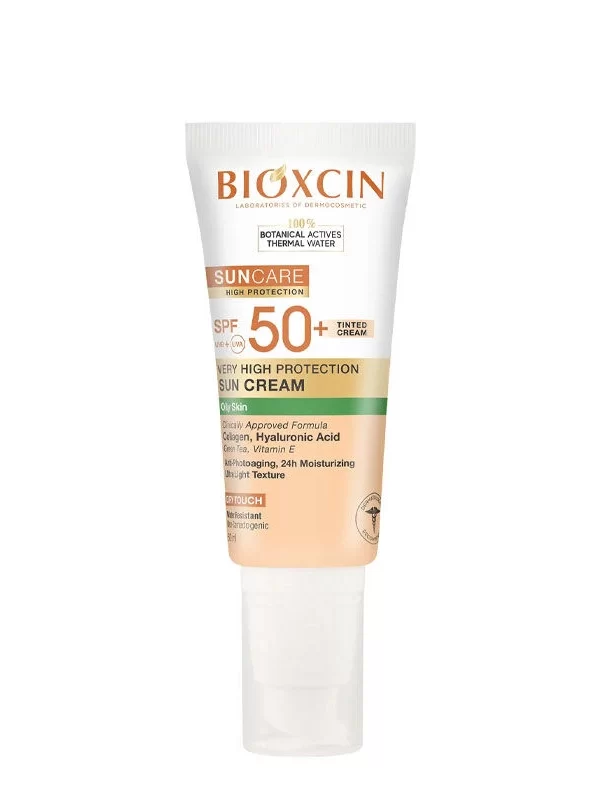 Bioxcin Sun Care Yağlı Ciltler için Güneş Kremi SPF 50+ 50 ml - Renkli yuz gunes koruyucu renkli