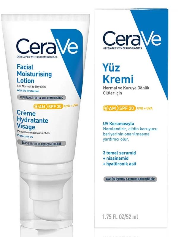 CeraVe Yüz Nemlendirici Yüz Kremi SPF 30 52 ml