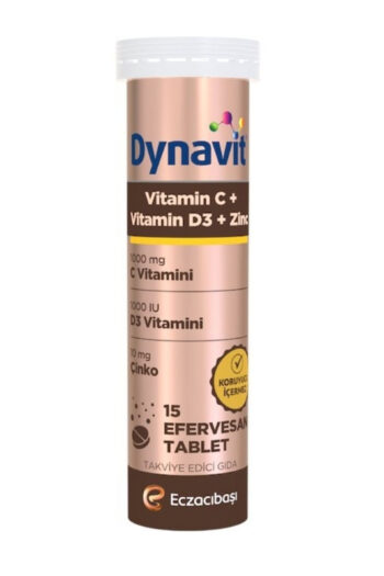 Eczacıbaşı Dynavit Vitamin C + D3 Takviye Edici Gıda 15 Efervesan Tablet vitamin multivitamin takviye mineral