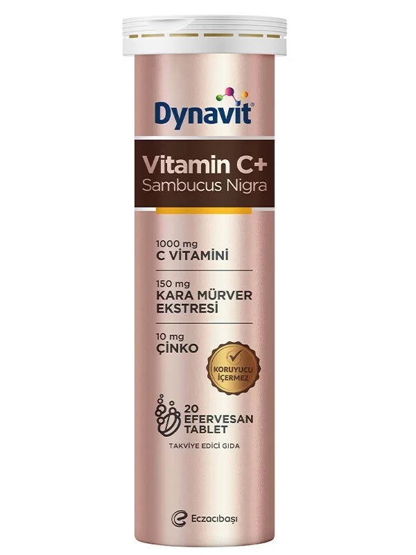 Eczacıbaşı Dynavit Vitamin C + Sambucus Nigra 20 Efervesan Tablet