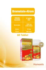 Humanis Bromelain Krom Mineral Bitkisel 60 Tablet vitamin takviye mineral