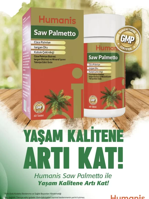 Humanis Saw Palmetto 60 Tablet takviye vitamin bitkisel orjinal urun