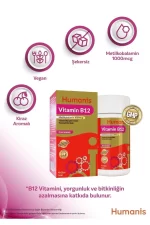 Humanis Vitamin B12 İçeren Dilaltı Takviye Edici Gıda 1000 mcg 90 Tablet vitamin takviye mineral b12