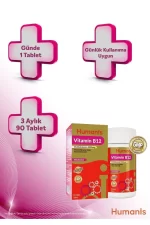 Humanis Vitamin B12 İçeren Dilaltı Takviye Edici Gıda 1000 mcg 90 Tablet vitamin takviye mineral b12