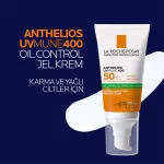 La Roche Posay Anthelios UVMUNE 400 Gel Creme Oil Control 50 ml yagli cilt yuksek koruyucu gunes kremi