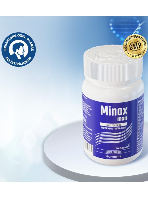 Minox Man Vitamin Mineral ve Bitki Ekstreleri İçeren Takviye Edici Gıda 60 Kapsül sac takviye vitamin mineral