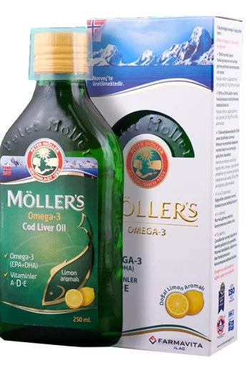 Möllers Omega 3 Takviye Edici Gıda Limonlu 250 ml omega takviye mineral surup