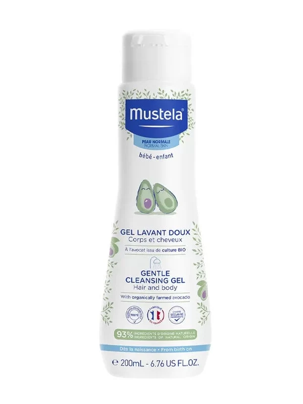 Mustela Gentle Cleansing Gel Yenidoğan Şampuanı 200 ml anne bebek bakim temizleyici