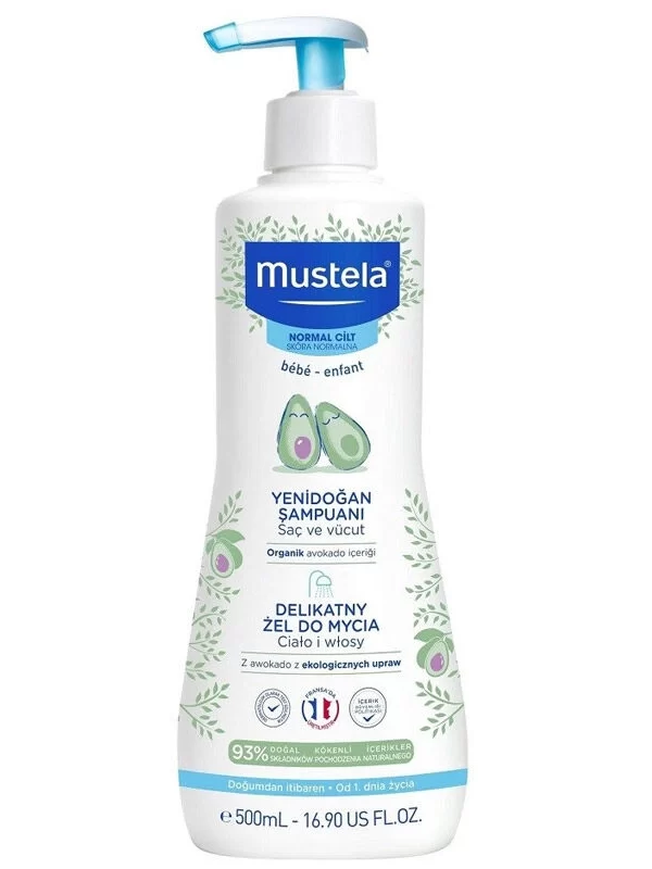 Mustela Gentle Cleansing Gel Yenidoğan Şampuanı 500 ml bebek cocuk sampuan anne bakim temizleyici