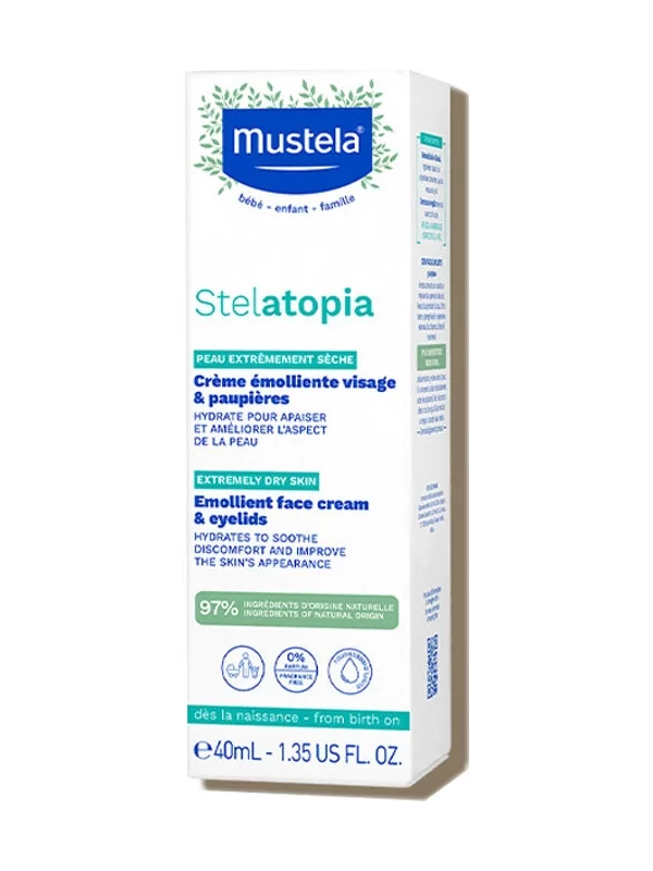 Mustela Stelatopia Emollient Face Cream Yüz Kremi 40 ml bebek yuz bakim krem cilt orjinal