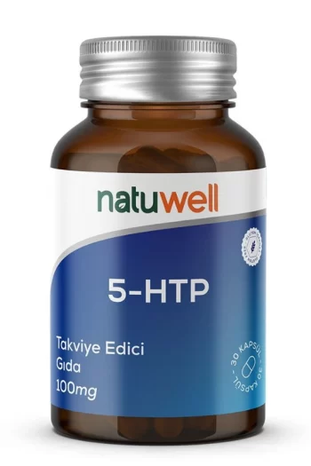 Natuwell 5 HTP Takviye edici gıda 100 mg 30 kapsül takviye gıda mieral vitamin