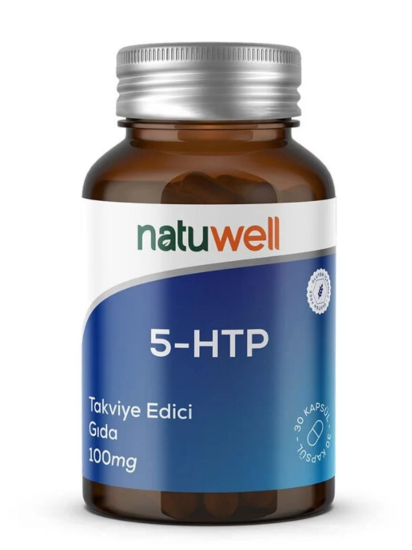 Natuwell 5 HTP Takviye edici gıda 100 mg 30 kapsül takviye gıda mieral vitamin