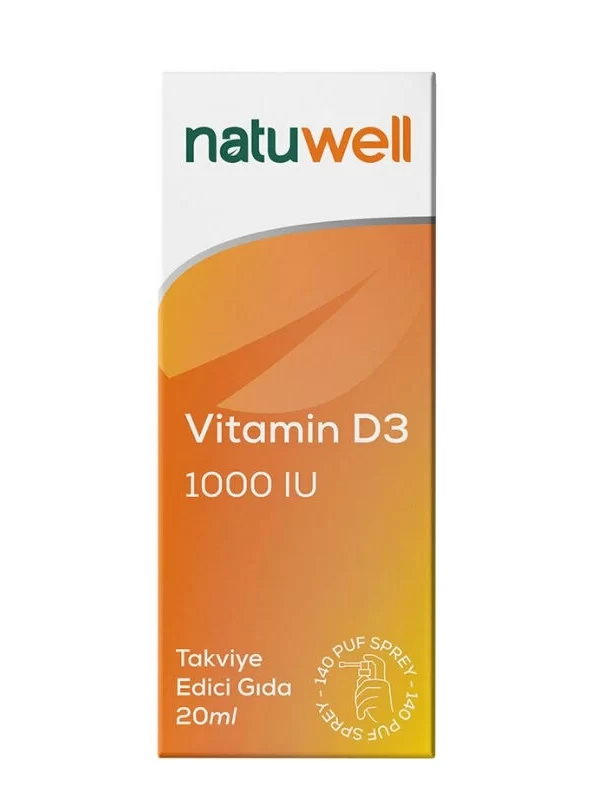 Natuwell D3 1000 IU Damla 20 ml takviye vitamin saglik d3