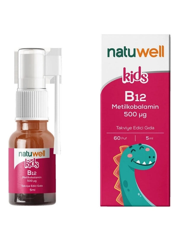 Natuwell Kids B12 Metilkobalamin 5 ml cocuk takviye b12 vitamin mineral