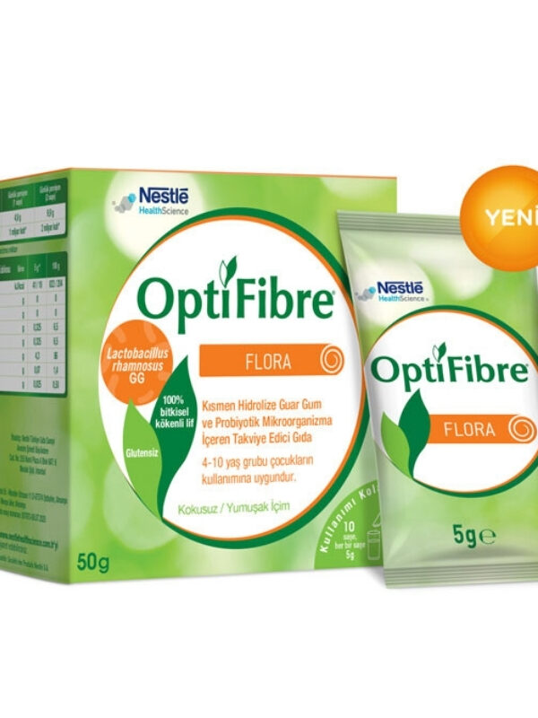 Nestle Optifibre Flora Lif Kaynağı 5 gr x 10 Saşe probiyotik prebiyotik mineral takviye