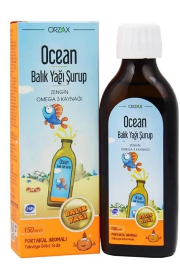 Orzax Ocean Balık Yağı Şurup Portakal Aromalı 150 ml