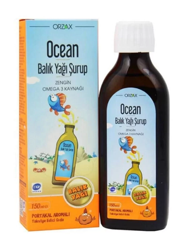 Orzax Ocean Balık Yağı Şurup Portakal Aromalı 150 ml