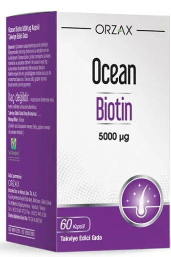 Orzax Ocean Biotin 60 Kapsül sac vitamin saglik orjinal urun