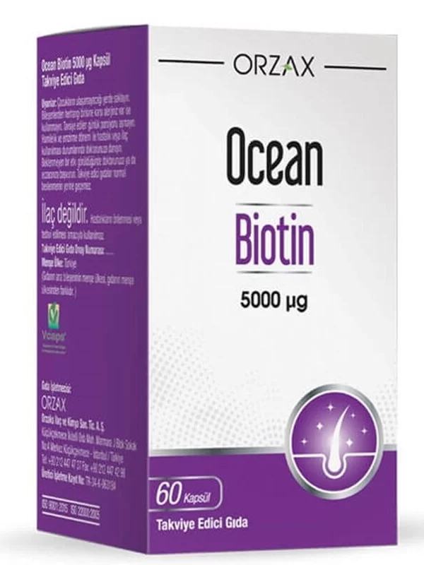 Orzax Ocean Biotin 60 Kapsül sac vitamin saglik orjinal urun