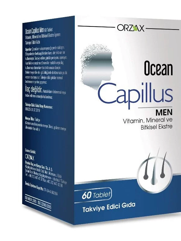 Orzax Ocean Capillus Men 60 Tablet erkeklere ozel vitamin takviye mineral