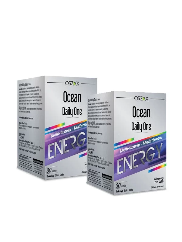 Orzax Ocean Daily One Energy 30 Tablet Takviye Edici Gıda 1 ALANA 1 BEDAVA