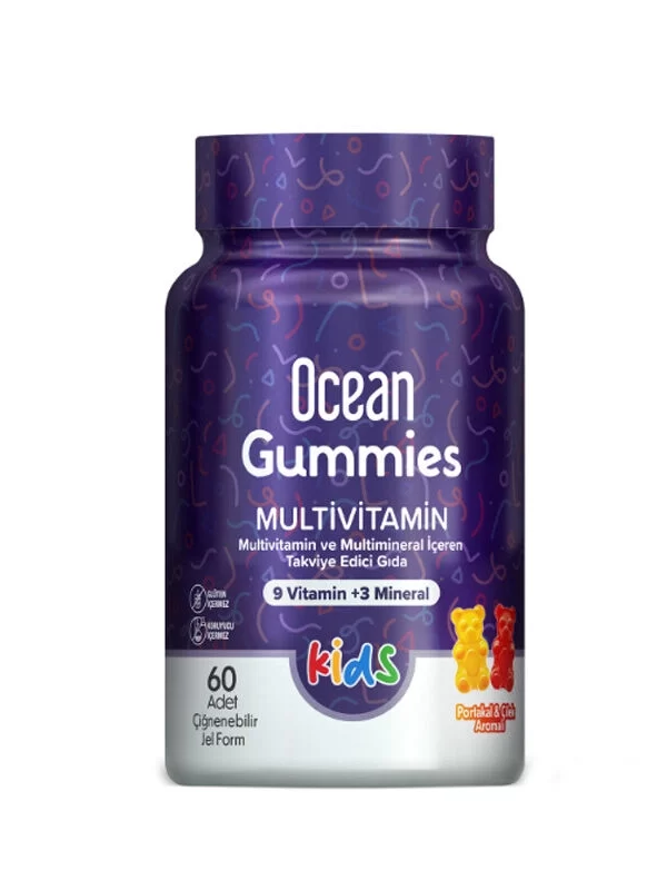 Orzax Ocean Gummies Multivitamin Kids Takviye Edici Gıda 60 Adet Çİğnenebilir Jel Form