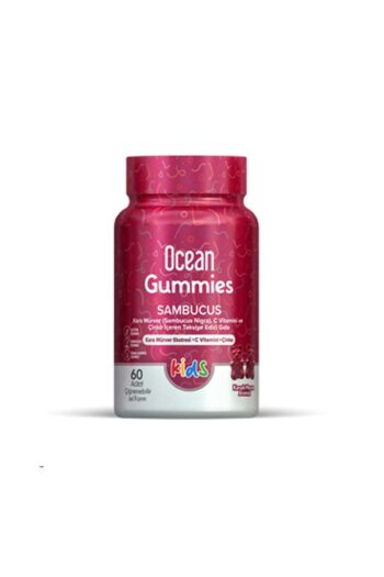 Orzax Ocean Gummies Sambucus Kids Takviye Edici Gıda 60 Adet Çiğnenebilir Jel Form cocuk takviye mineral vitamin