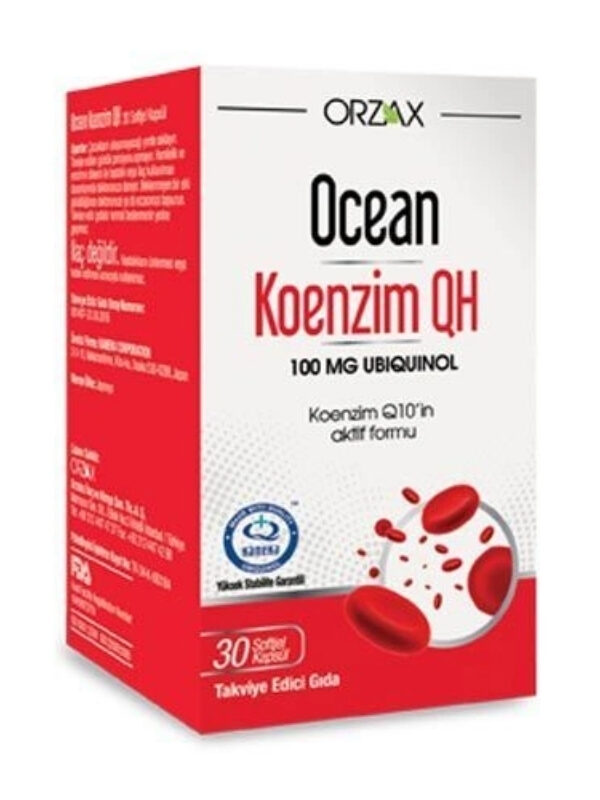 Orzax Ocean Koenzim QH 30 Kapsül takviye mineral orjinal urun