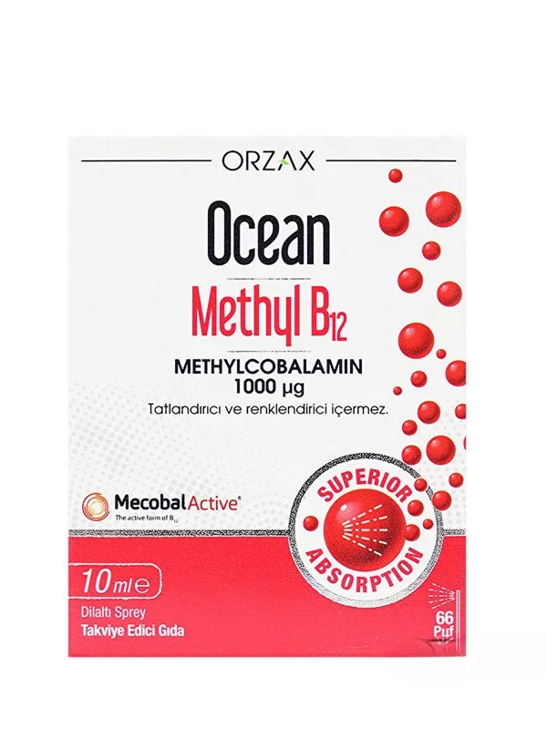 Orzax Ocean Methyl B12 10 ml Takviye Edici Gıda