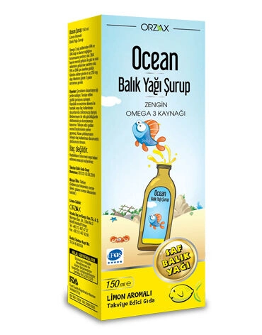 Orzax Ocean Omega 3 Limon Aromalı Şurup 150 ml