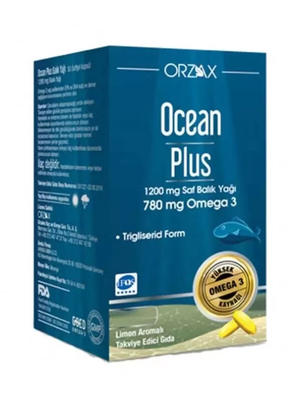 Orzax Ocean Plus 1200 Mg Balık Yağı 30 Kapsül