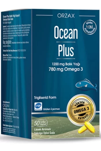 Orzax Ocean Plus Balık Yağı 1200 mg 50 Kapsül