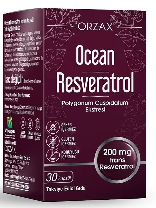 Orzax Ocean Resveratrol Takviye Edici Gıda 30 Kapsül