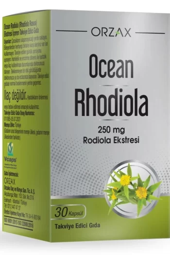 Orzax Ocean Rhodiola Kapsül 250 mg 30 Kapsül takviye mineral multivitamin