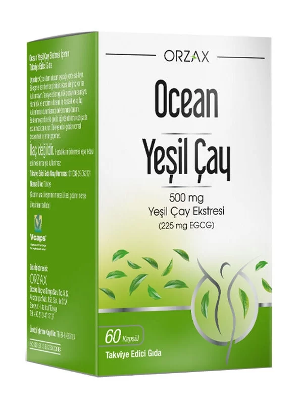 Orzax Ocean Yeşil Çay Takviye Edici Gıda 60 Kapsül