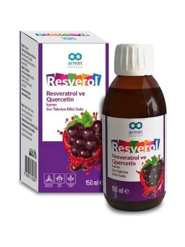 Resverol Resveratrol ve Quercetin İçeren Sıvı Takviye Edici Gıda 150 ml