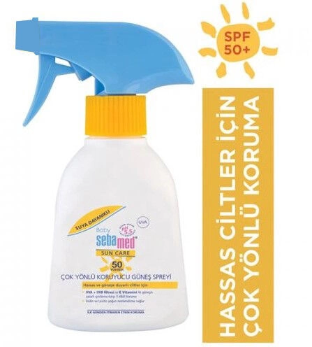 Sebamed Bebek Çok Yönlü Koruyucu Güneş Spreyi Spf 50+ 200 ml anne bebek cocuk gunes koruyucu sprey krem