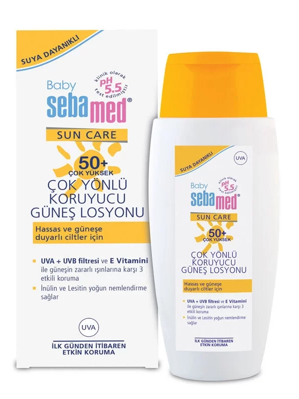 Sebamed Bebek SPF 50 Güneş Losyonu 150 ml anna bebek gunes koruyucu yuksek bakim cilt