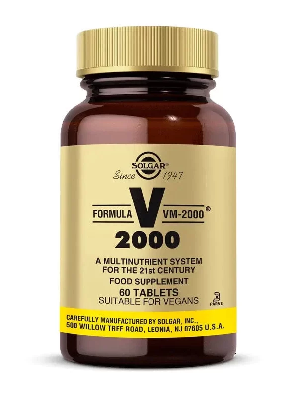 Solgar Formula VM-2000 Multivitamin ve Mineral 60 Tablet takviye vitamin orjinal urun