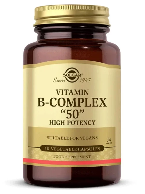 Solgar Vitamin B-Complex 50 Bitkisel 50 Kapsül