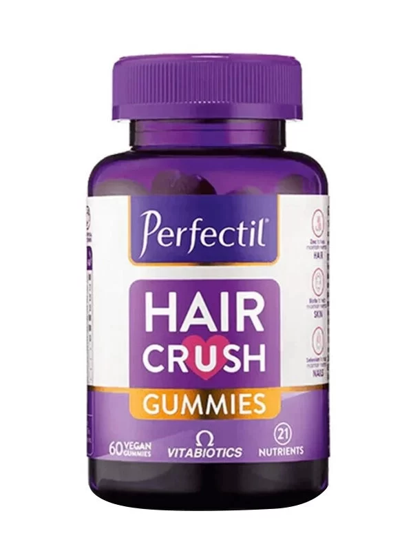 Vitabiotics Perfectil Hair Crush Gummies Takviye Edici Gıda 60 Çiğnenebilir Form sac tirnak vitamin takviye mineral