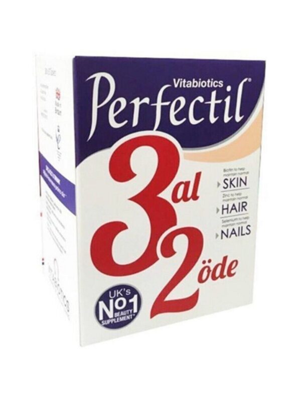 Vitabiotics Perfectil Multivitamin ve Mineral İçeren Besin Takviyesi 3 al 2 Öde 30x3 Toplam 90 Tablet multivitamin takviye saglik bakim orjinal urun